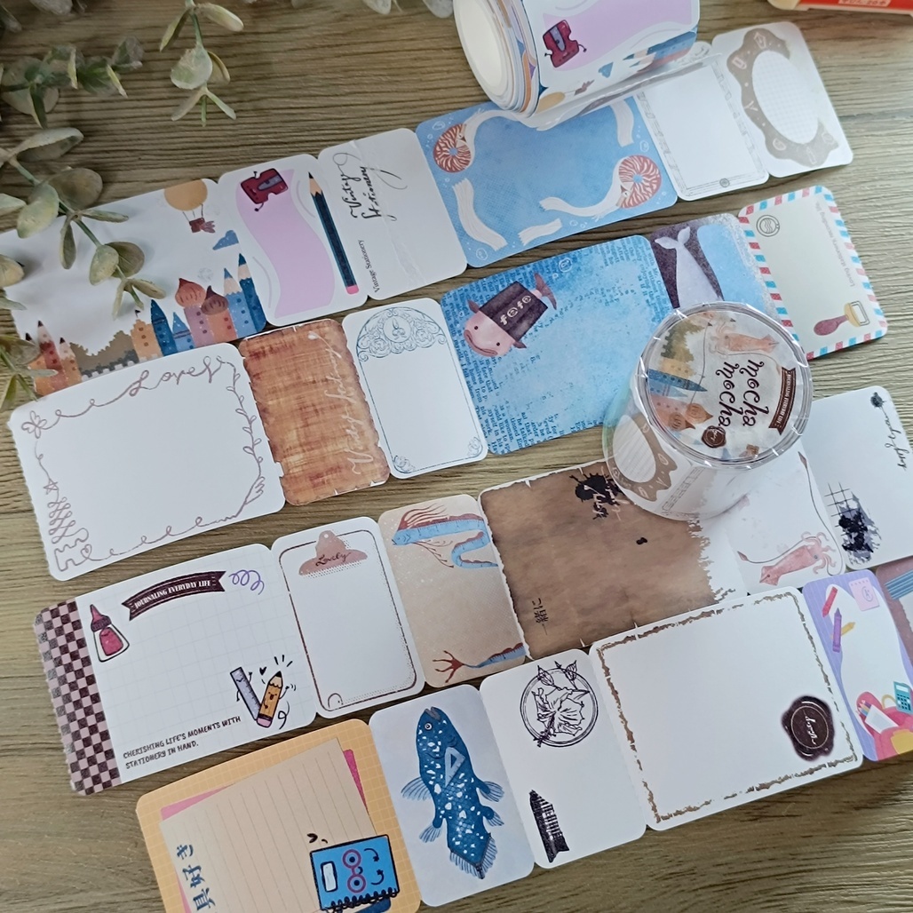 好築藝xfafax哈啾x芝麻球．Mocha Mocha 5cm模造紙割型膠帶 <整捲/分裝>