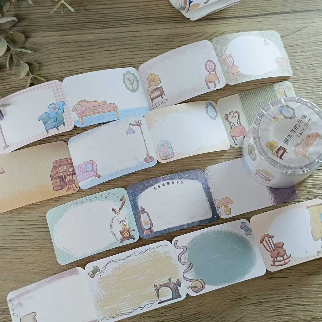 好築藝．懶洋洋的午後 4cm模造紙割型膠帶 <整捲/分裝>