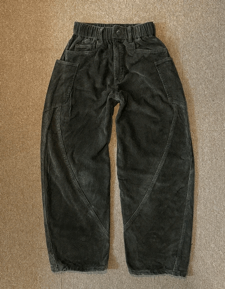 燈芯絨染色工裝褲