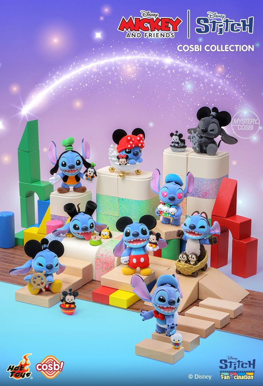 Hot Toys Mickey & Friends x Stitch Cosbi 迷你公仔 全套8款