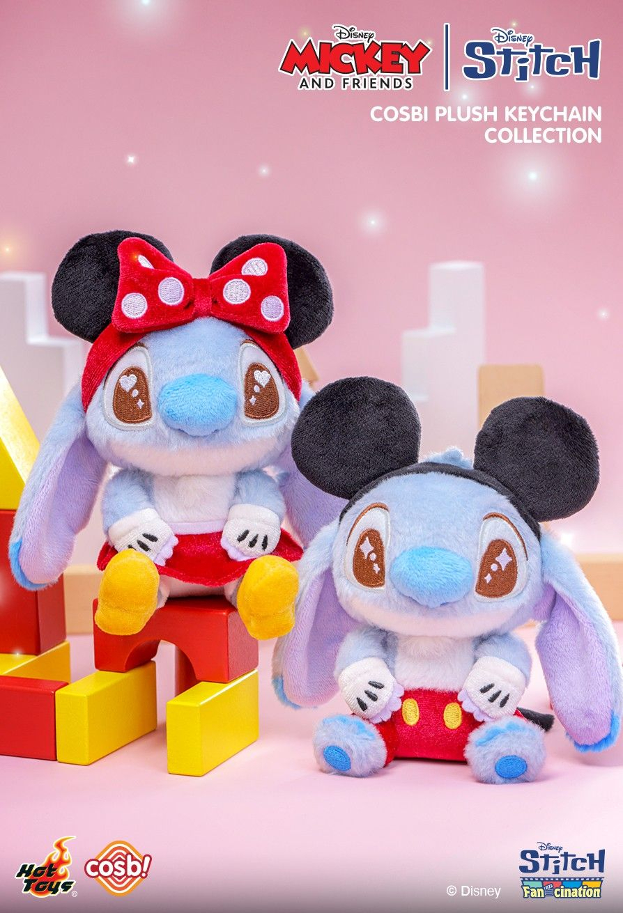 Hot Toys Mickey & Friends x Stitch Cosbi 毛公仔匙扣 (全套6款)