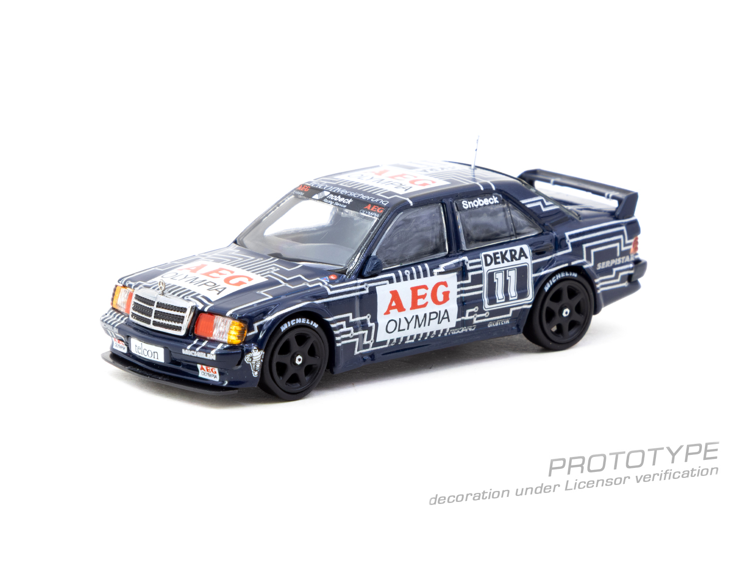 Tarmac Works 1/64 平治 Mercedes-Benz 190E 2.5-16 EVO I DTM 1989 賽車