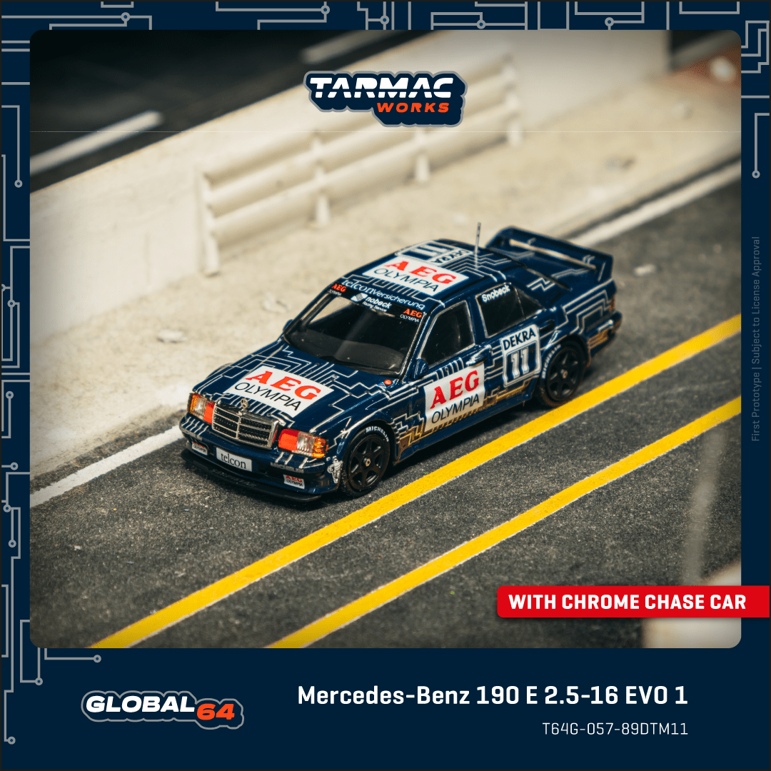 Tarmac Works 1/64 平治 Mercedes-Benz 190E 2.5-16 EVO I DTM 1989 賽車