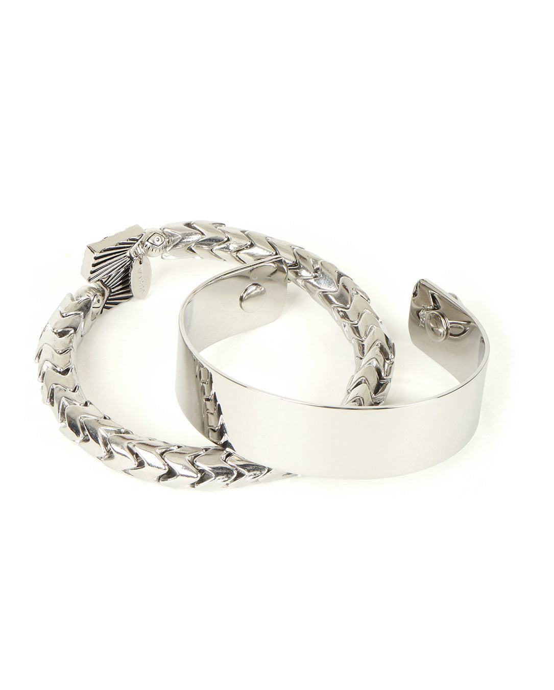 TOGA TOO / Metal Bangle Set silver