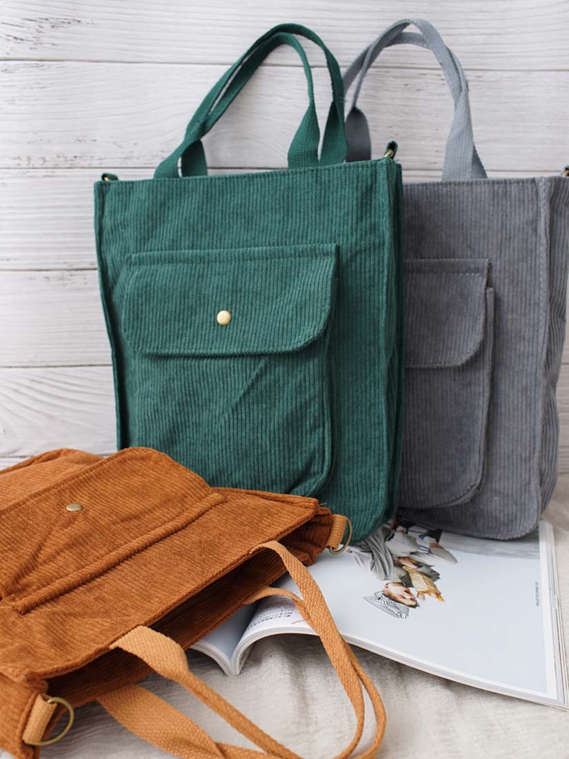 復古燈芯絨兩用肩背包(3色)