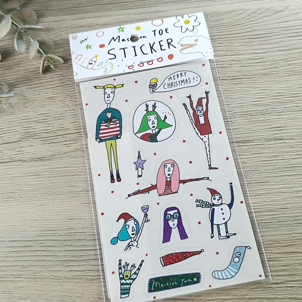馬卡龍腳趾．Macaron TOE Xmas 聖誕刀模貼紙