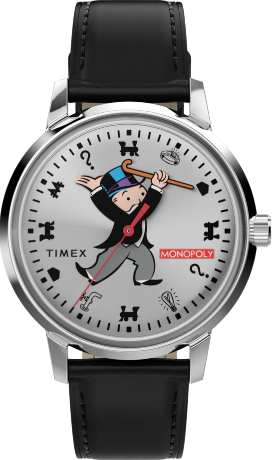 萬年鐘錶 - TIMEX 天美時 大富翁聯名Marlin® 自動機械皮革款男錶 TW2Y46900  錶徑38MM