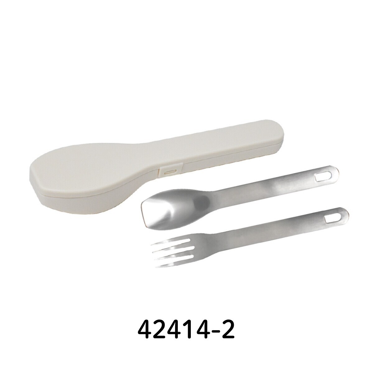 日本不銹鋼餐具套裝(白色) (日本製)