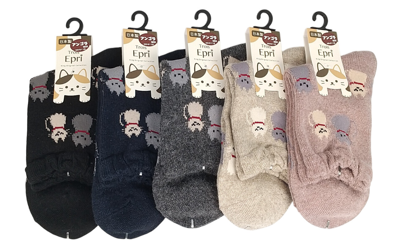 日式貓貓圖案襪 (日本製)