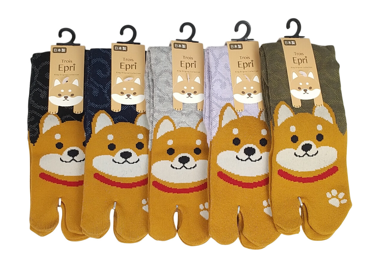 日式柴犬圖案腳趾襪 (日本製)