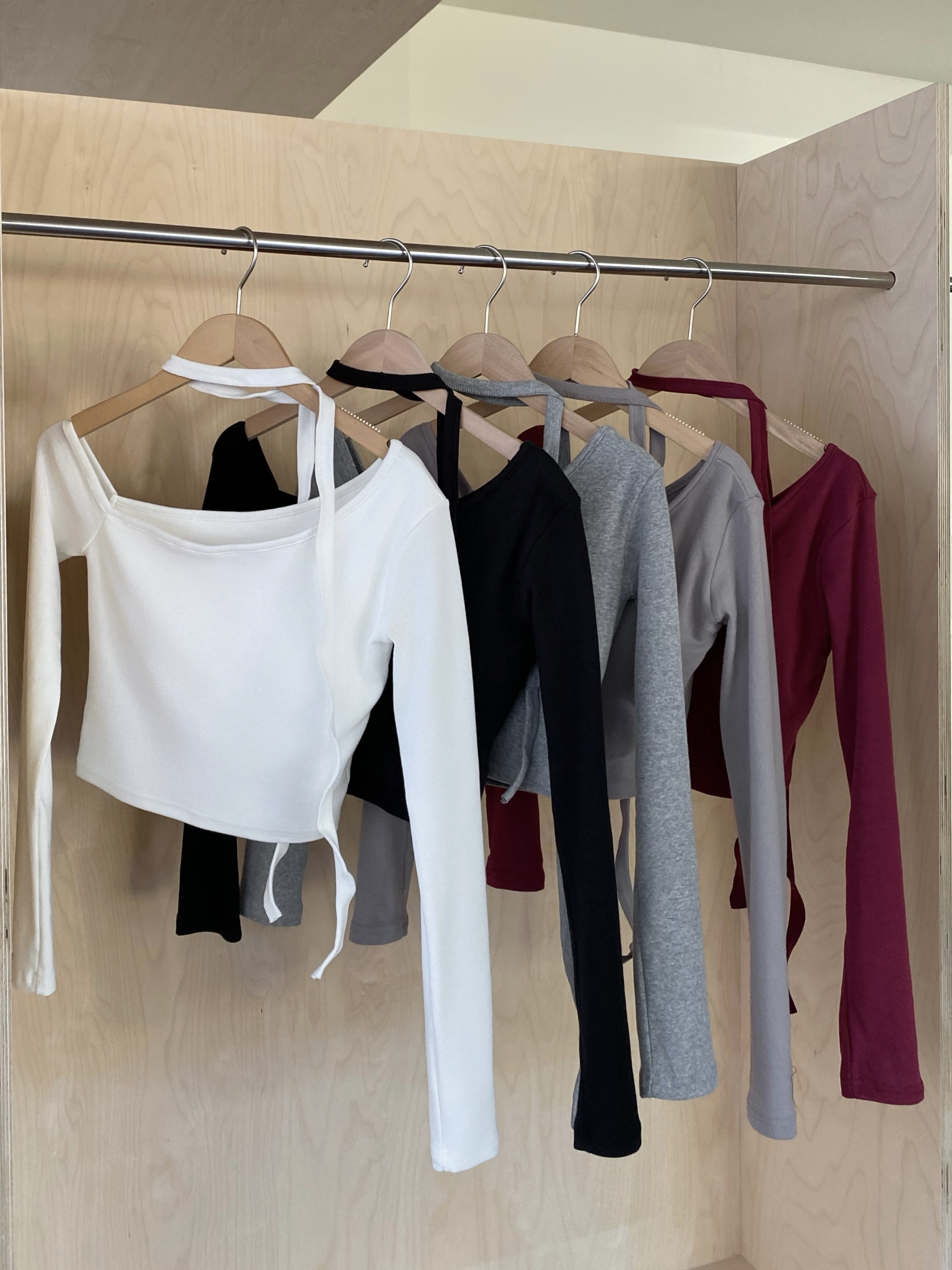 恆溫系列•磨毛斜肩繞脖BraT