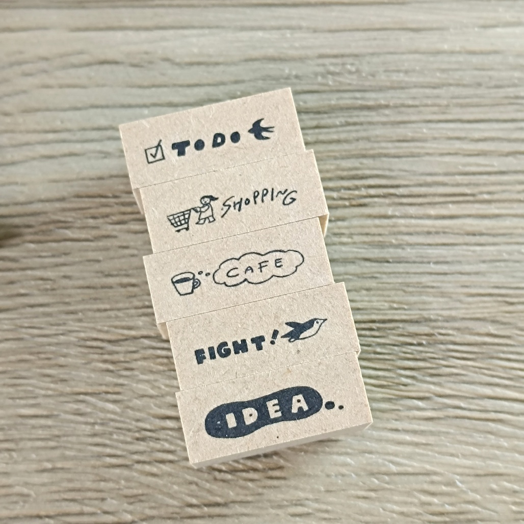 日本Stamp Marche．手帳文字印章 原創印章 共五款