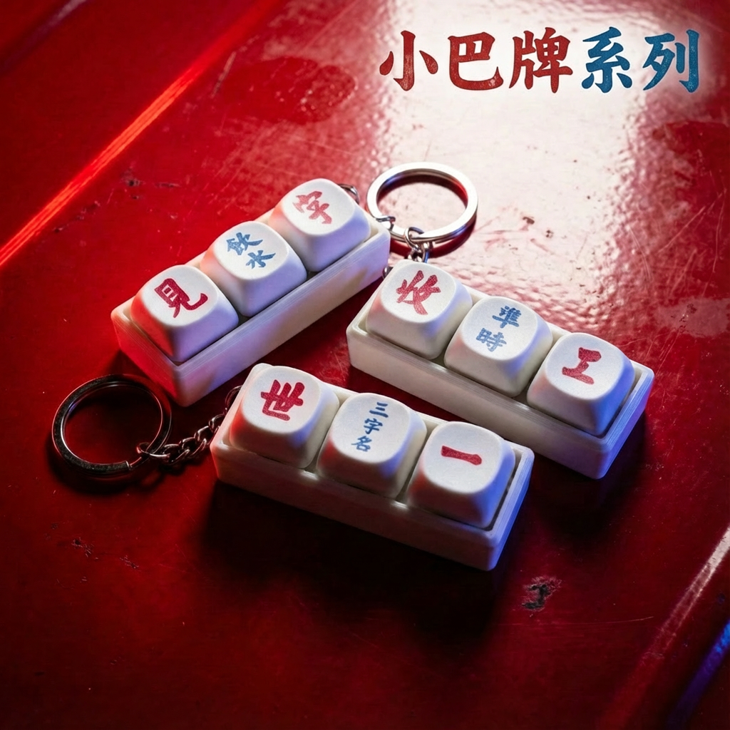 【港式集體回憶】經典小巴牌造型 機械按鍵解壓匙扣 (支援客製化文字)