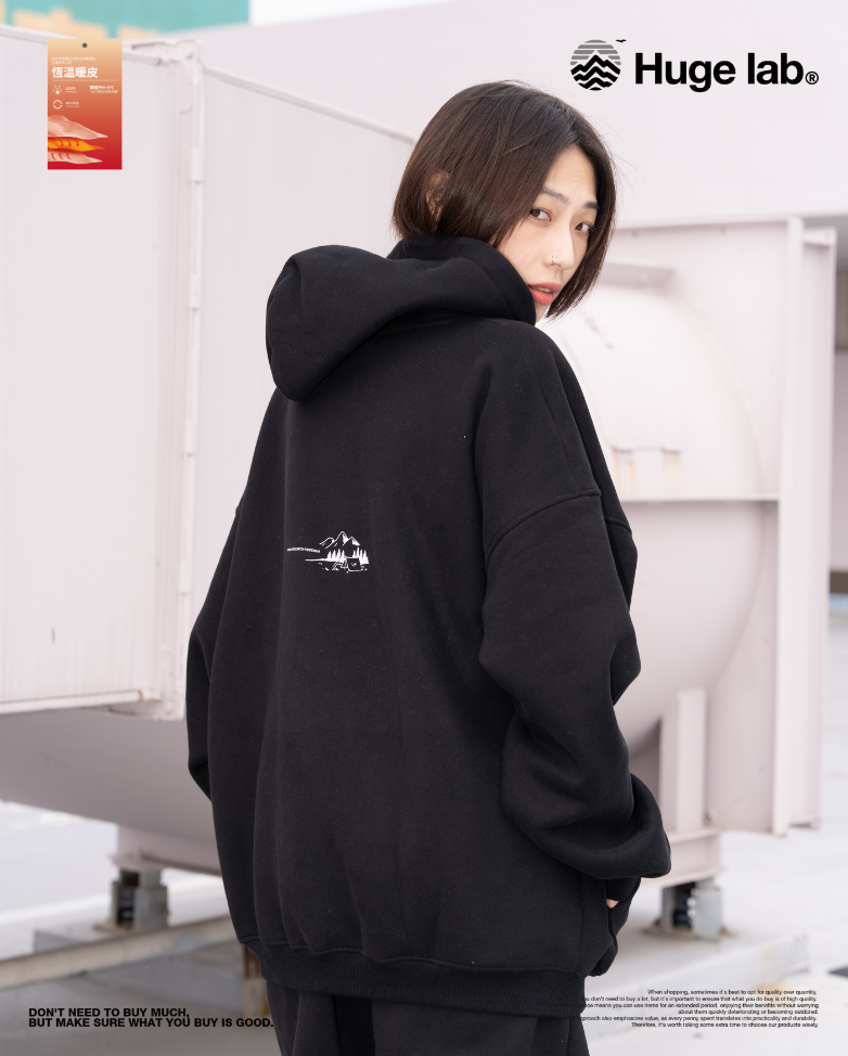 Huge Lab. 有靠山Embracing 厚鋪棉落肩帽T