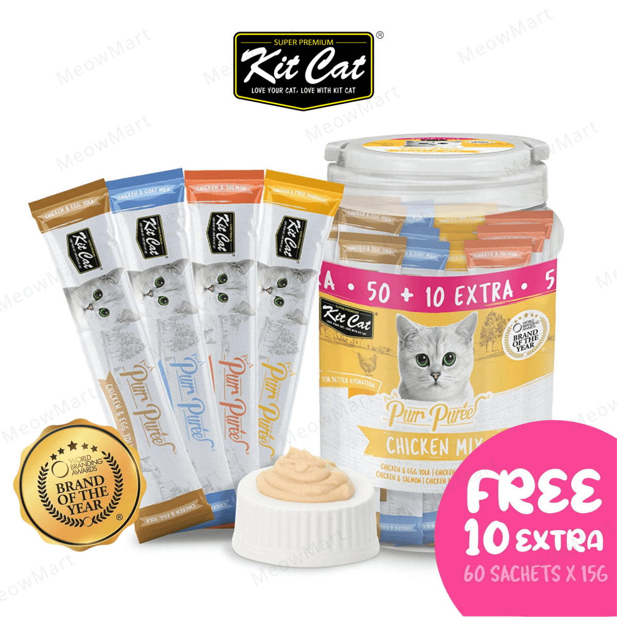 Kit Cat 養生肉醬 (雞肉混合口味) 15g x 60 *珍寶裝*