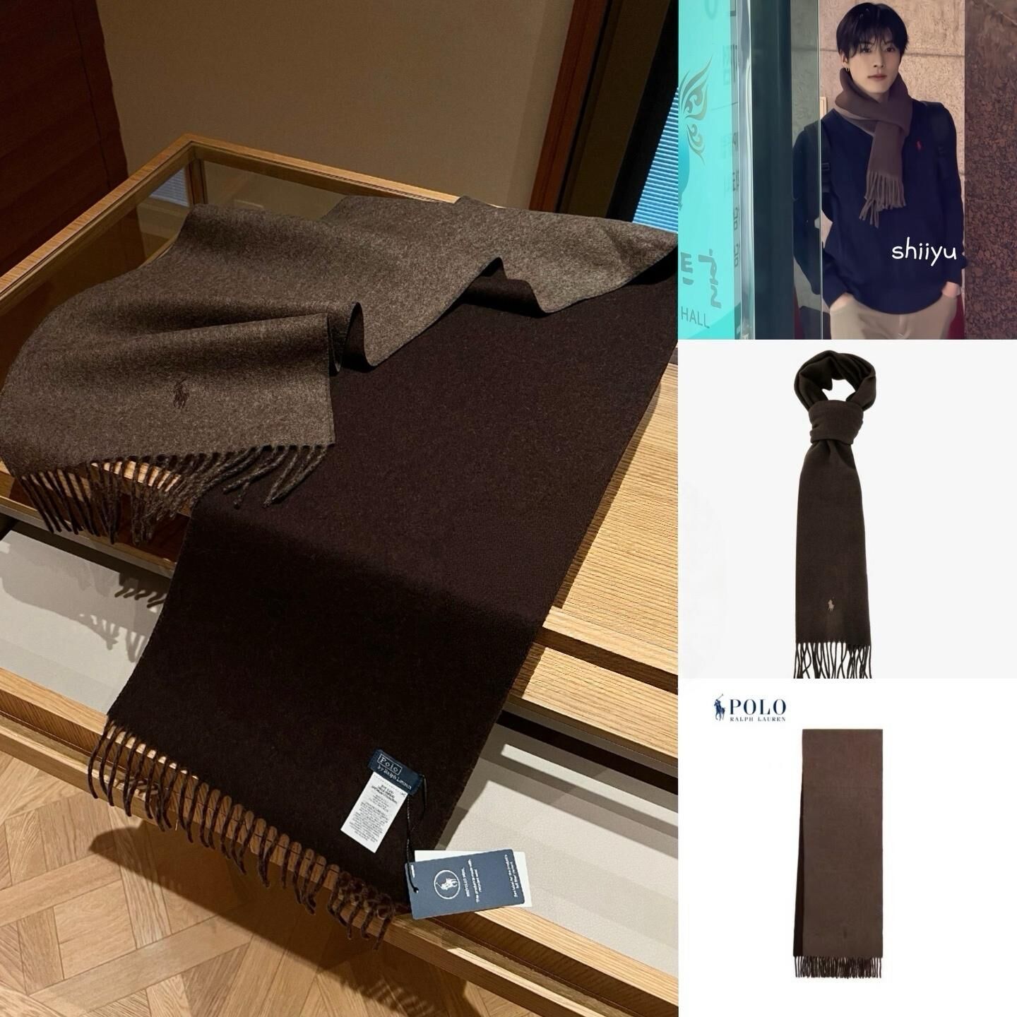 Ralph Lauren 雙面羊毛圍巾