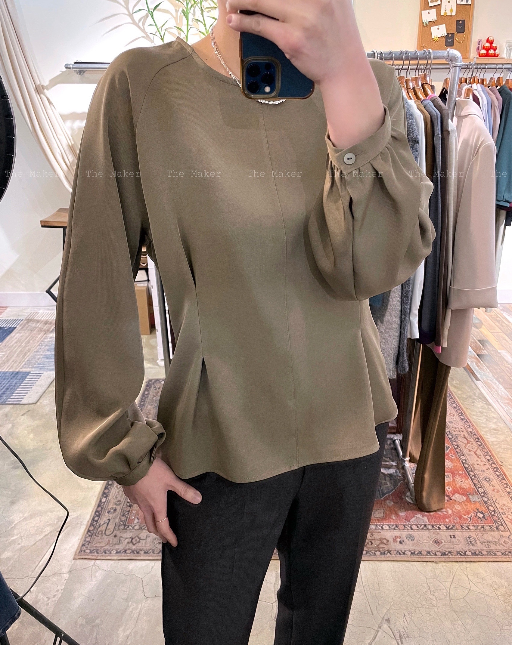 ✨高級光澤感修身Top✨