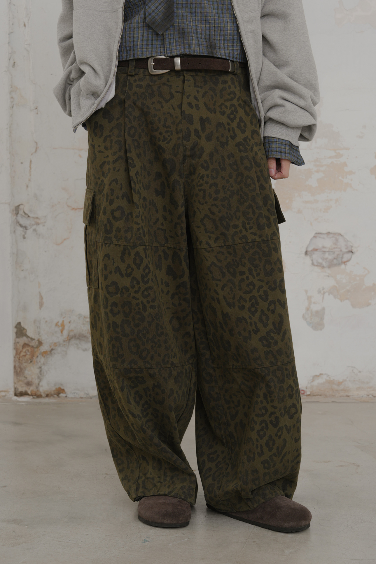 Leopard Pintuck Pants #長褲