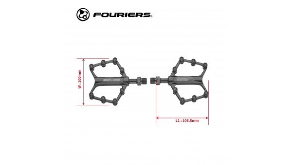 富律業 FOURIERS 不傷腳單車踏板 防滑軟釘系列專利 自行車超大踏板 安全/防滑/舒適 火箭PT-RCT