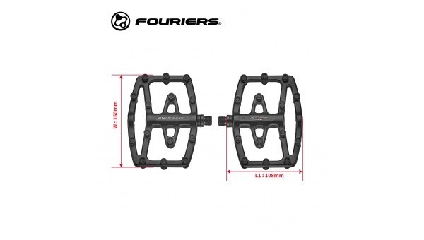 富律業 FOURIERS 極度寬自行車踏板 超級大面積單車踏板 安全/ 防滑/ 舒適 PT-MOTH（大蛾）