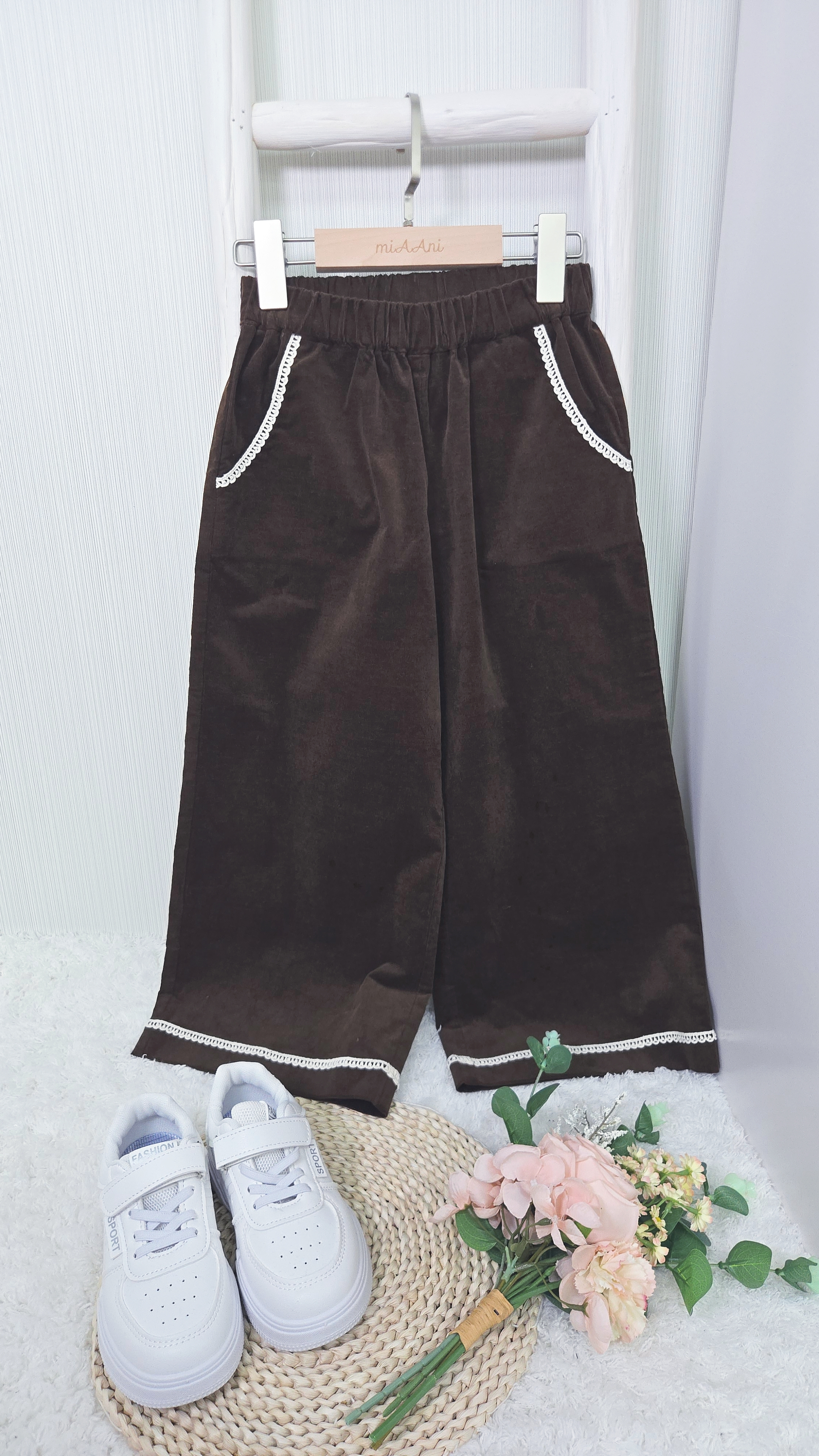 Rebecca 幼坑燈芯絨彈力長褲