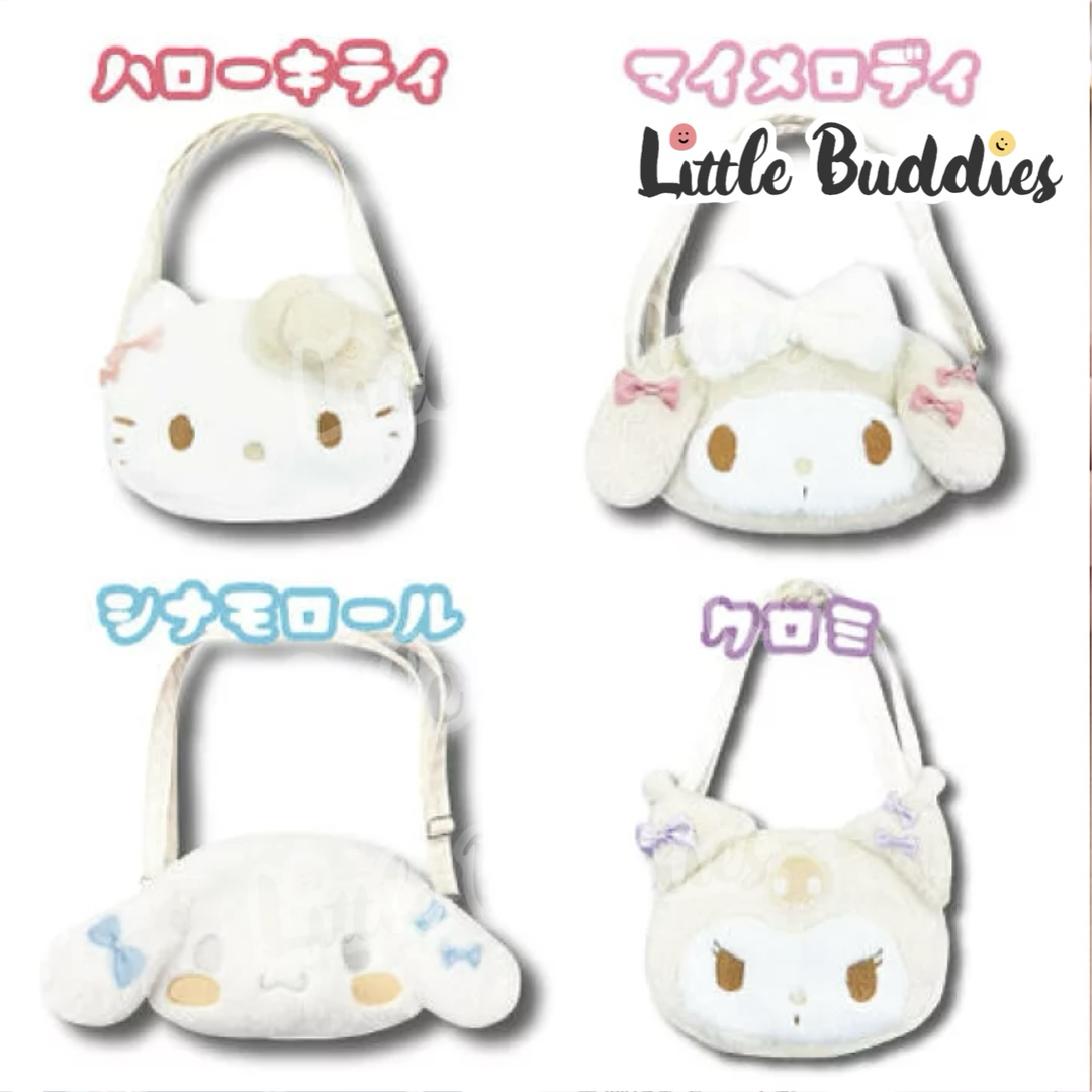 日本 Sanrio 白金造型 毛毛頭形斜揹袋