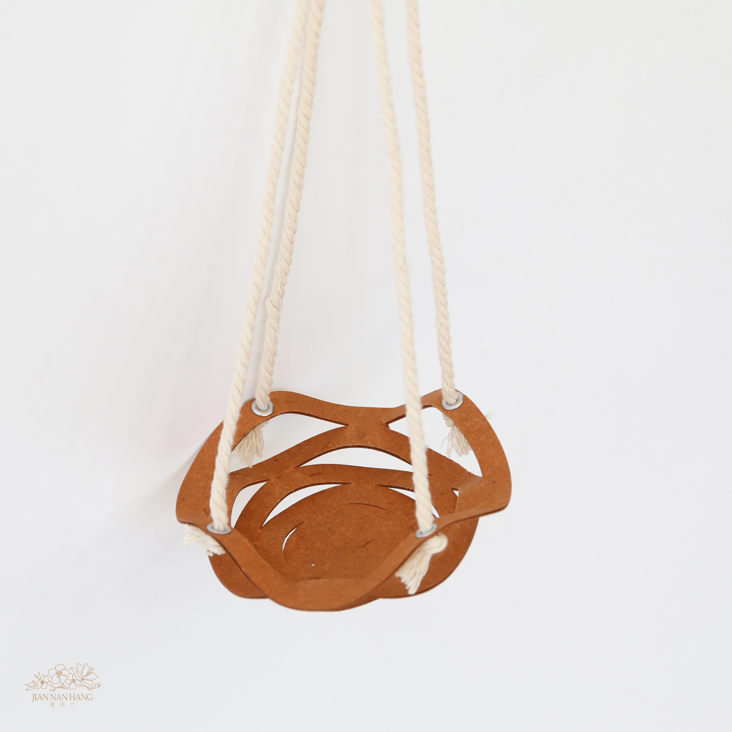 裝飾 皮革網吊花架 小