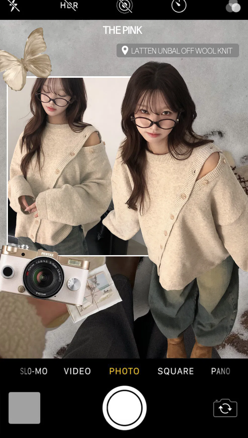 秋冬預訂｜寬鬆斜裁露肩羊毛針織衫