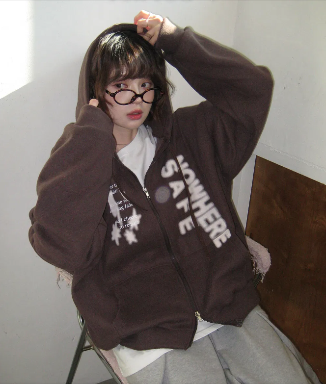 秋冬預訂｜Hawk Overfit 抓絨TWOWAY ZIPUP HOODIE