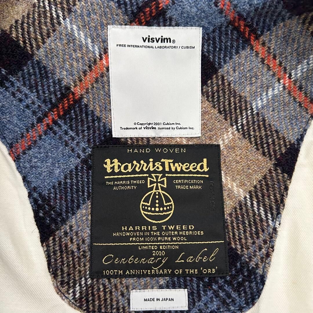 VISVIM × HARRIS TWEED ORION TWEED 2L GORE-TEX JACKET (( USED A )) 中古美品 - BEIGE x BLUE CHECK SIZE 2 PRE ORDER ITEM (預訂中)