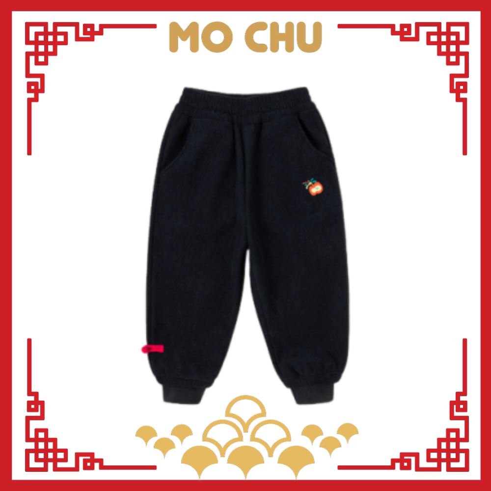 (100cm現貨)事事蘋安絨條加絨長褲