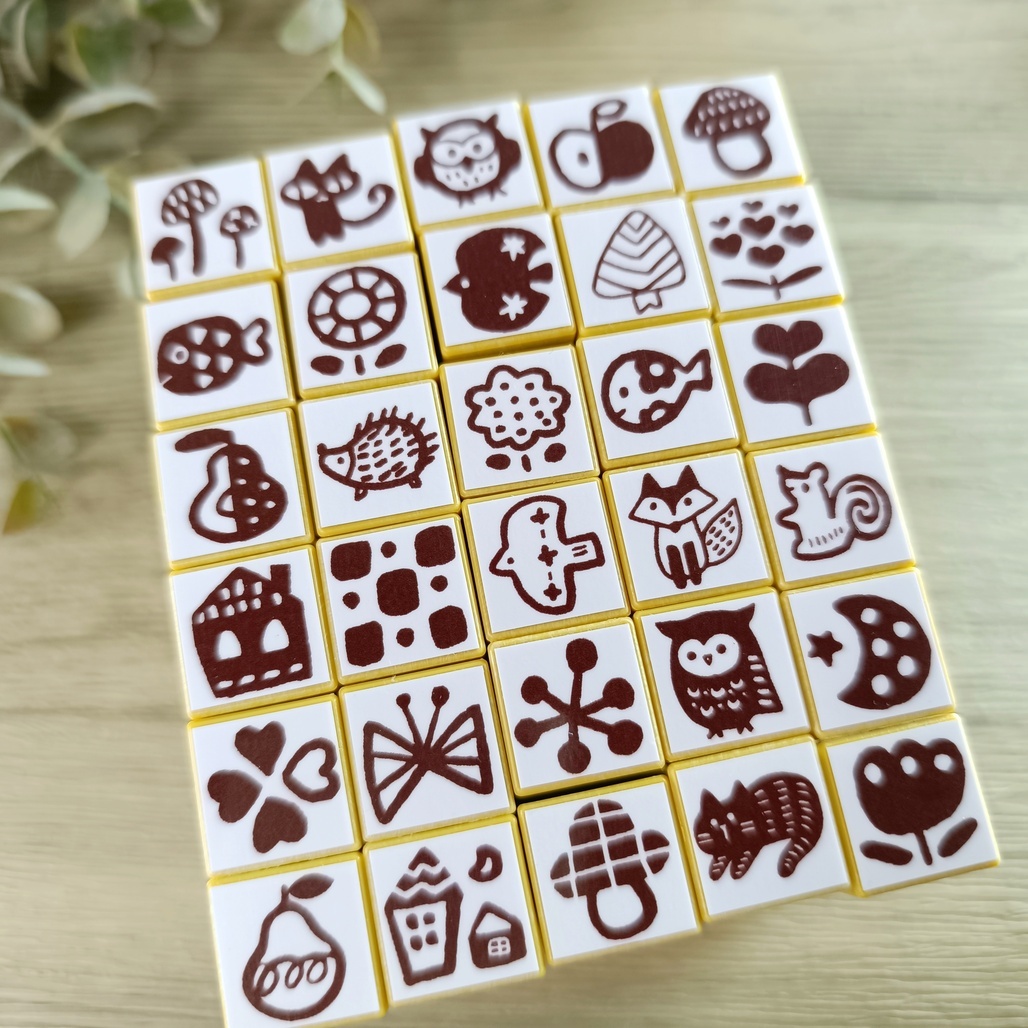 日本スタンプ工房愛．北歐迷你印章(塑膠長取手) 共30款