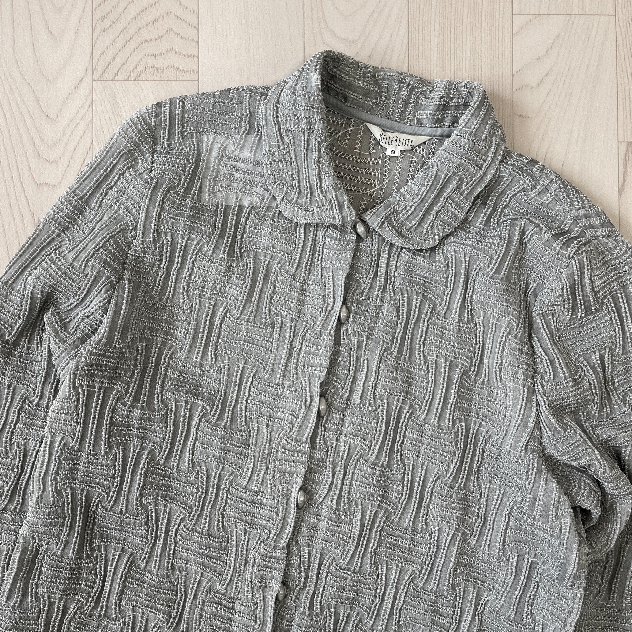 日本製灰色皺皺迷宮上衣