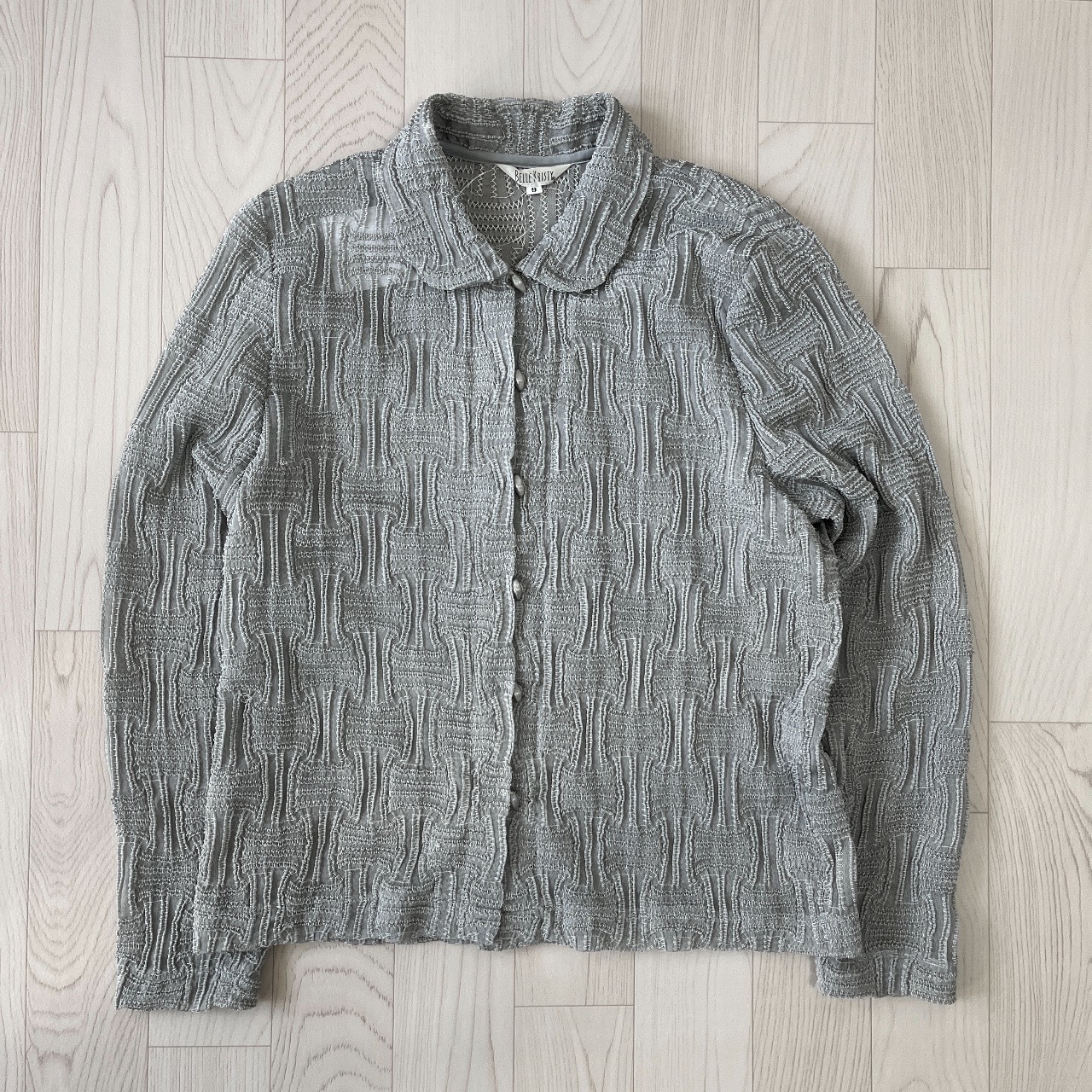 日本製灰色皺皺迷宮上衣