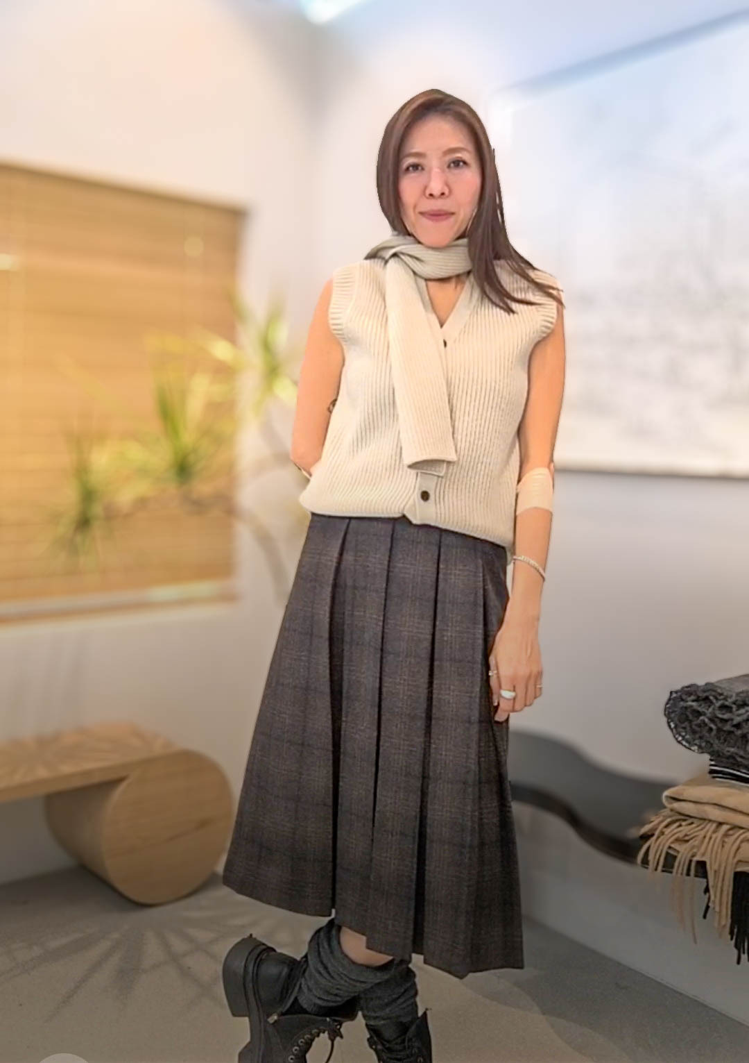 🎈K8248  ▶️打摺短裙 👉S(W:68cm H:112cm) M(W:72cm H:116cm) L(W:76cm H:120cm) L:82cm