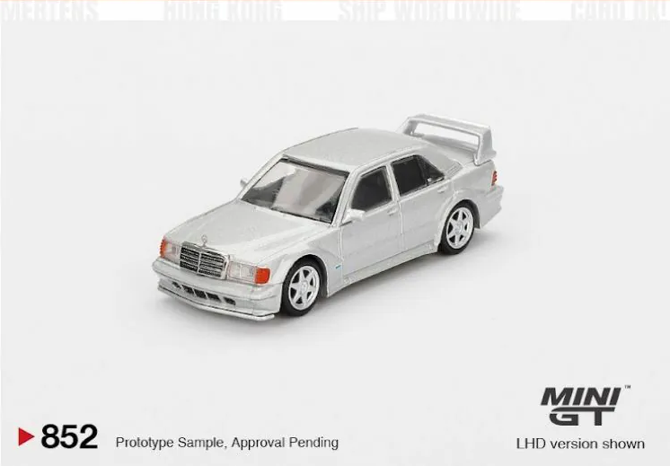 1:64 #852 Mercedes-Benz 190E 2.5-16 Evolution II Astral Silver  LHD
