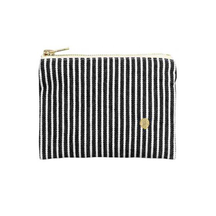 (預購3/31)法國La cerise sur le gâteau 有機棉防水分類收納袋-黑條紋(小)