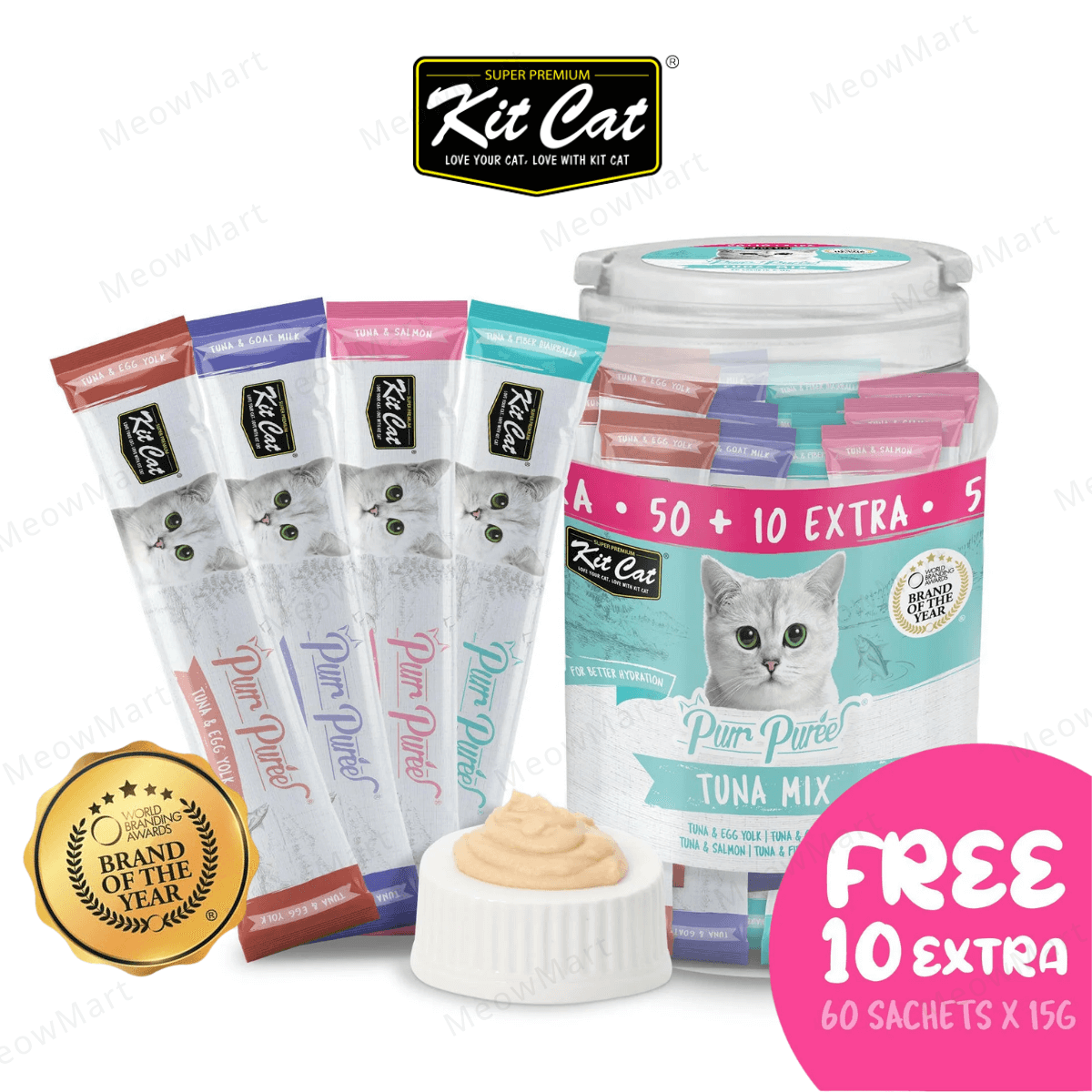 Kit Cat 養生肉醬 (吞拿魚混合口味) 15g x 60 *珍寶裝*