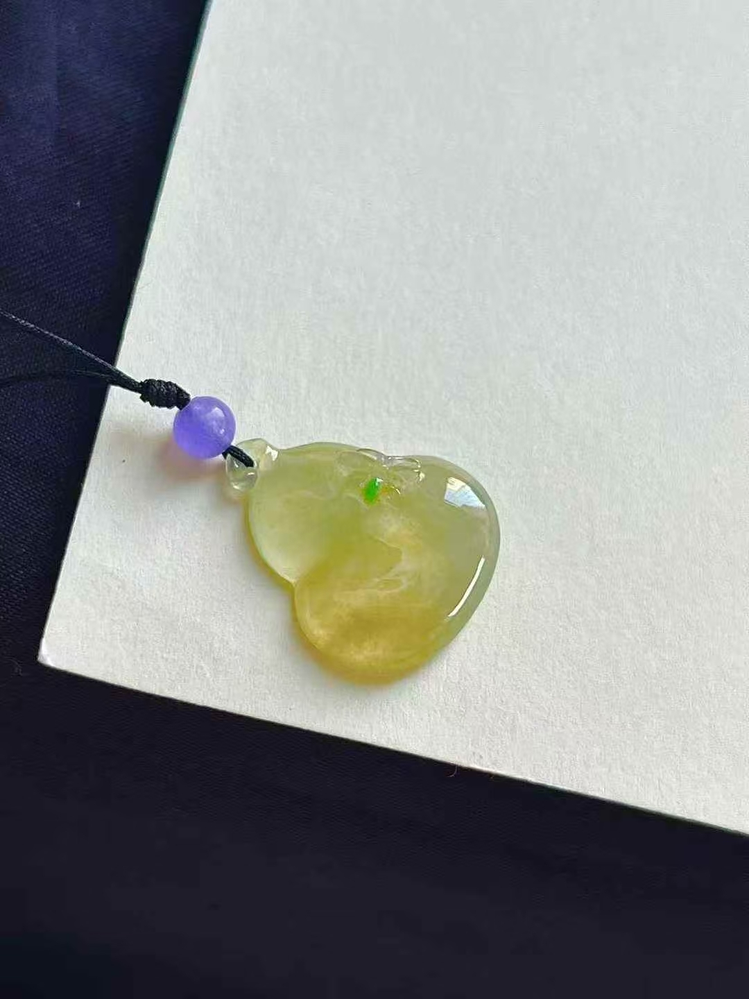 翡翠黃翡葫蘆,天然翡翠A玉, 緬甸玉, Jade, Jadeite