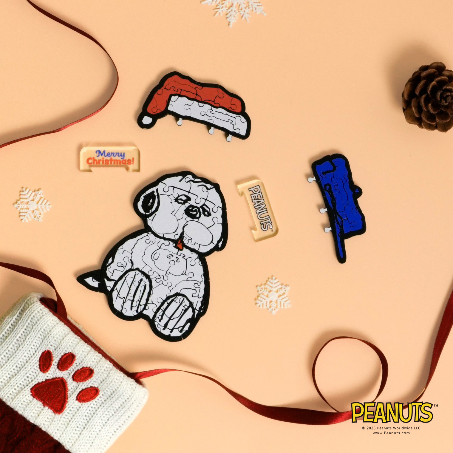 歐拉夫聖誕換換帽木拼