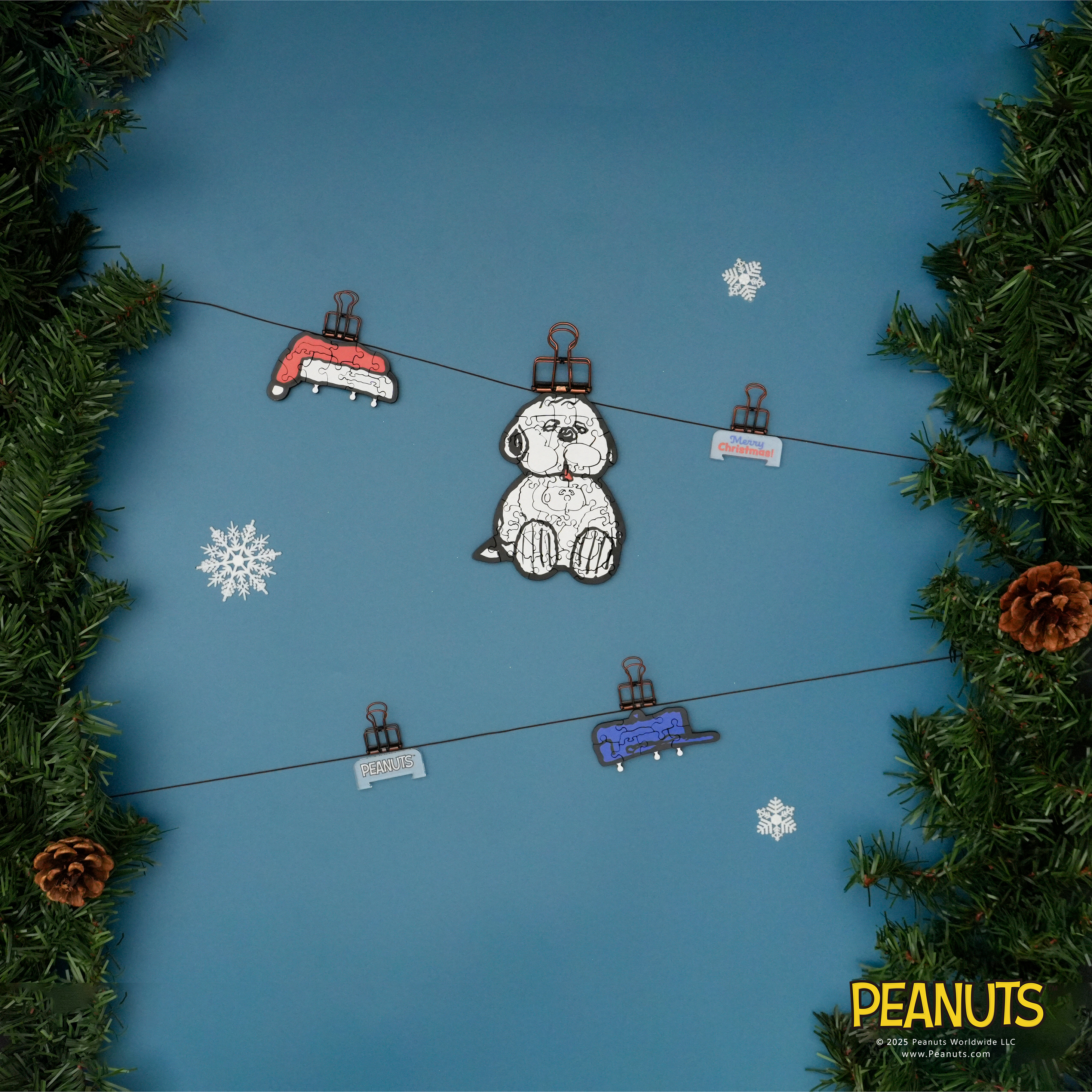 歐拉夫聖誕換換帽木拼