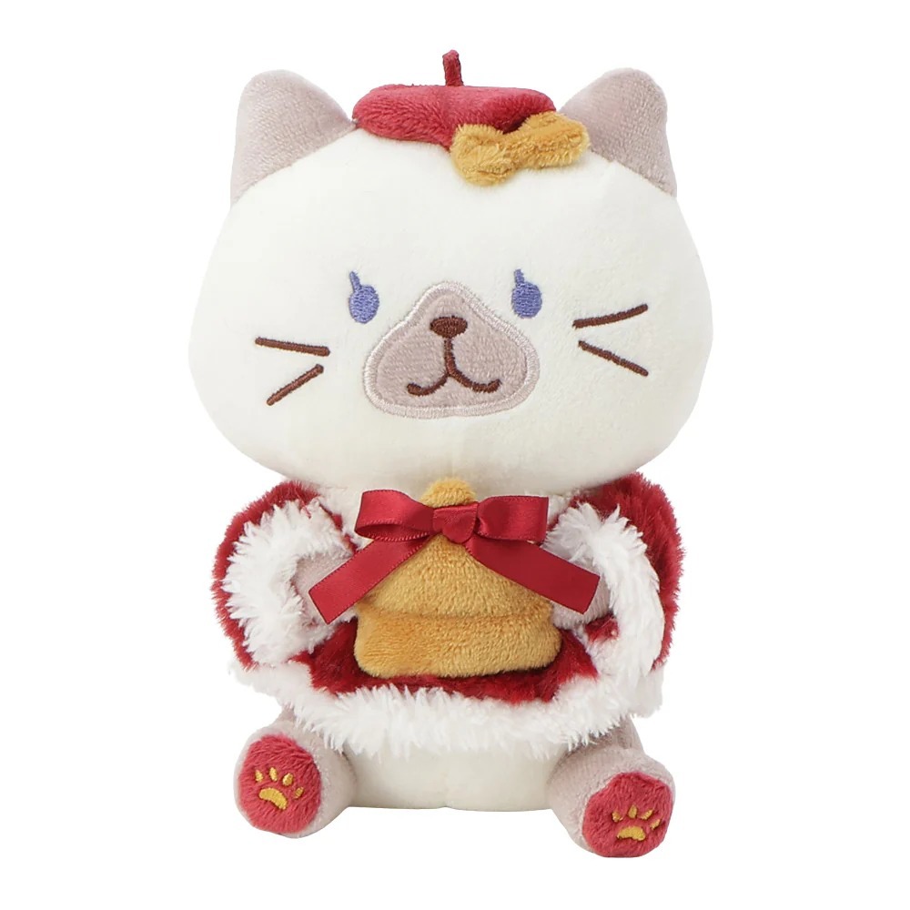 Fuku Fuku Nyanko Christmas Sitting Doll 20cm - SciaScia