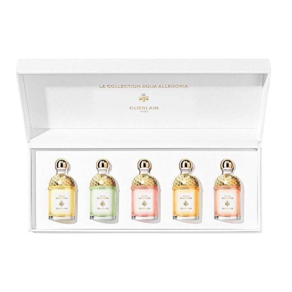 GUERLAIN 嬌蘭 花草水語明星香調小香禮盒 7.5ml X5 (沐光沁檸+琢白岩蘭橙花+晨霧玫瑰+陽光甜橘+初綻沁梨)