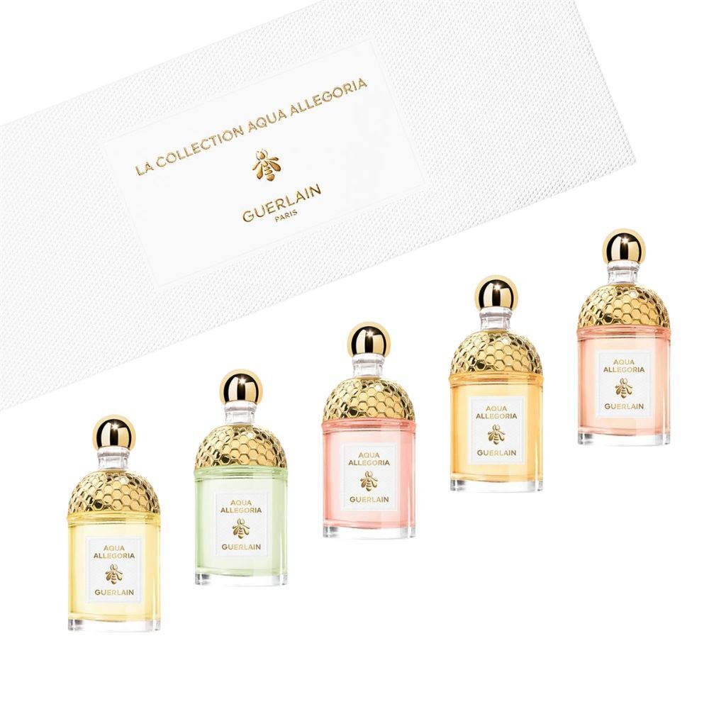 GUERLAIN 嬌蘭 花草水語明星香調小香禮盒 7.5ml X5 (沐光沁檸+琢白岩蘭橙花+晨霧玫瑰+陽光甜橘+初綻沁梨)