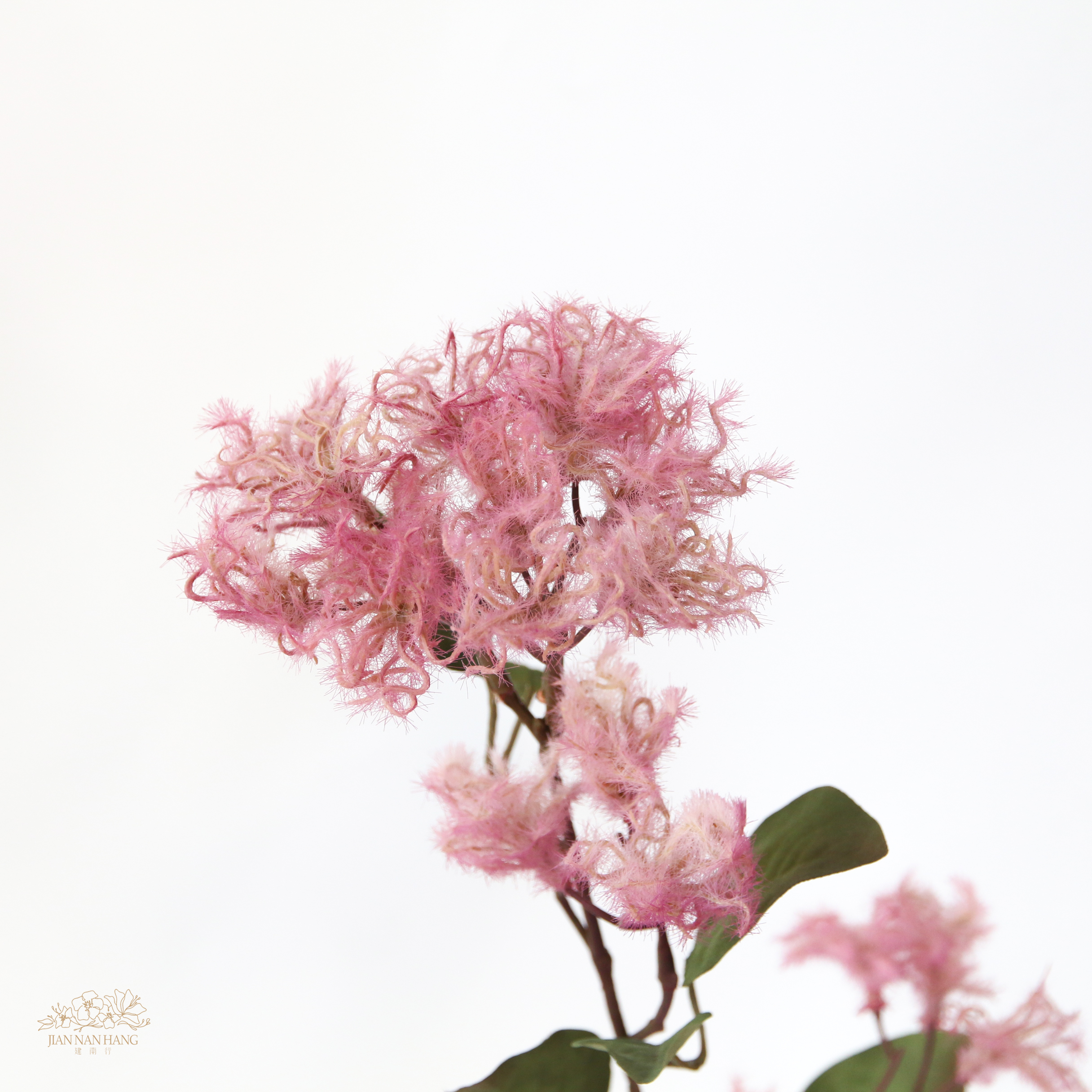 人造花 煙霧樹長枝 紫紅色