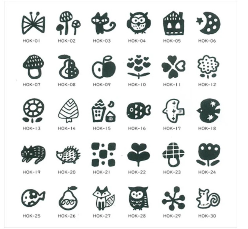 日本スタンプ工房愛．北歐迷你印章(塑膠長取手) 共30款