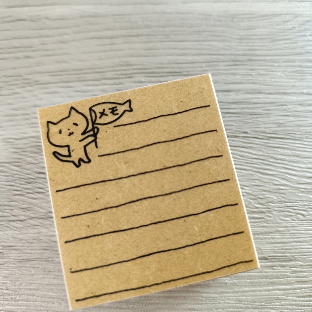 日本スタンプ工房愛．貓咪 便簽印章 oms-06