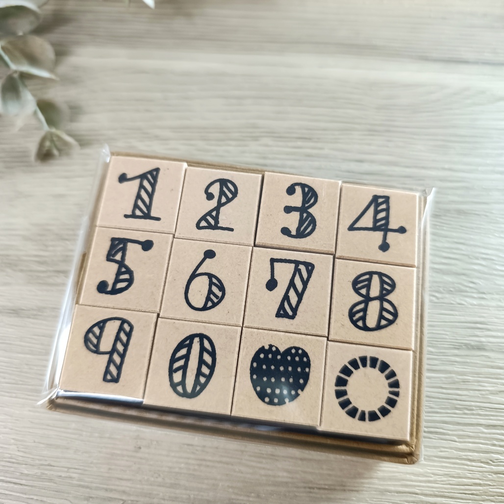 日本スタンプ工房愛．數字印章12入組 SUJ12-02