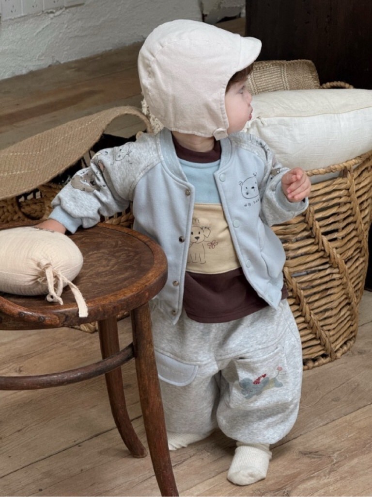 星星小熊暖暖插畫外套