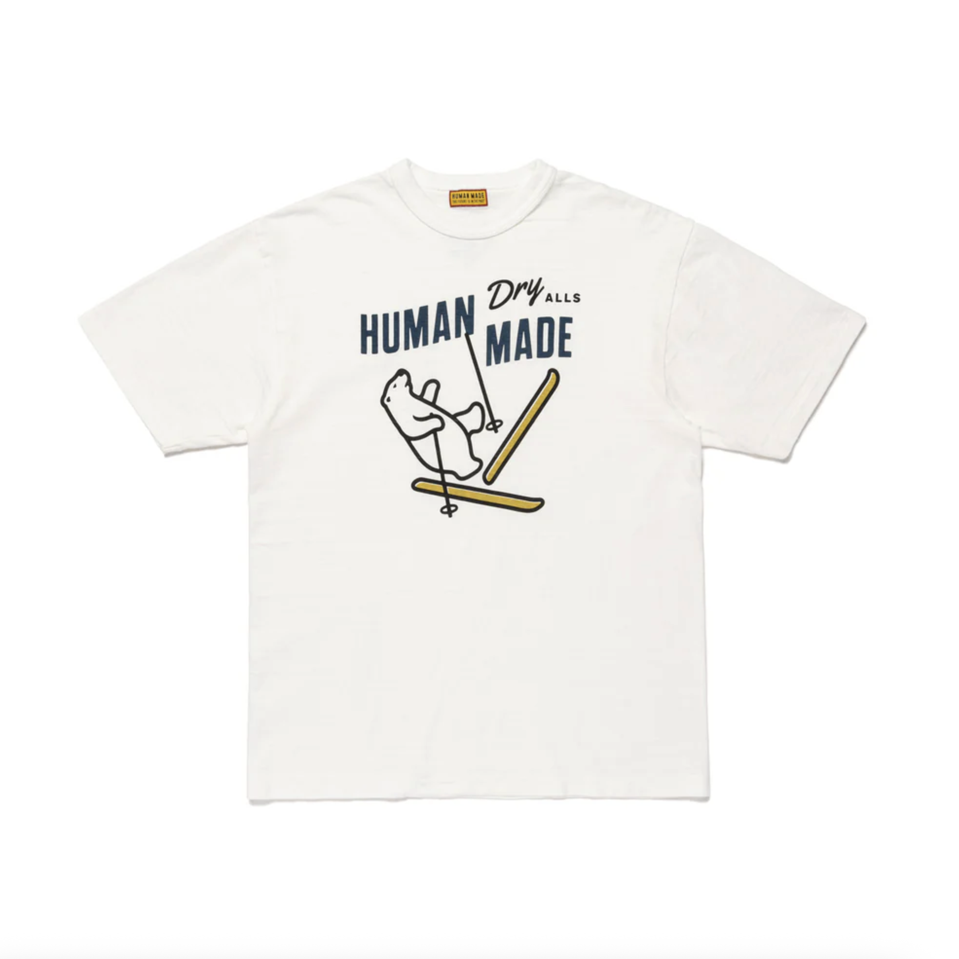 -(B018)-HUMAN MADE FW25 GRAPHIC T-SHIRT 滑倒北極熊 短T 黑色/白色-HM30TE010